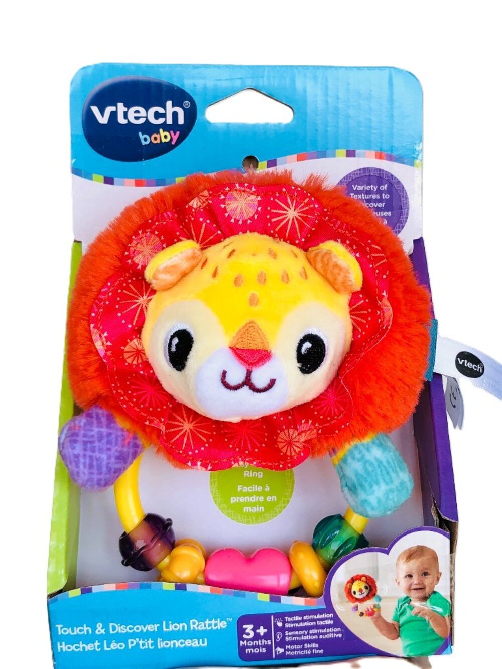 VTech Touch & Discovery Lion Rattle Plush For 3M+ (No battery needed) New in Box